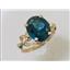 10K, 14K or 18K Gold Angel Ring, London Blue Topaz, R154