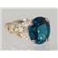 10K, 14K or 18K Gold Angel Ring, London Blue Topaz, R154
