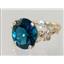 10K, 14K or 18K Gold Angel Ring, London Blue Topaz, R154