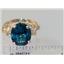 10K, 14K or 18K Gold Angel Ring, London Blue Topaz, R154