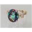 10K, 14K or 18K Gold Angel Ring, Mystic Fire Topaz, R154