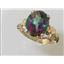10K, 14K or 18K Gold Angel Ring, Mystic Fire Topaz, R154