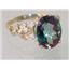 10K, 14K or 18K Gold Angel Ring, Mystic Fire Topaz, R154