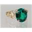 10K, 14K or 18K Gold Angel Ring, Russian Nanocrystal Emerald, R154