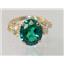 10K, 14K or 18K Gold Angel Ring, Russian Nanocrystal Emerald, R154