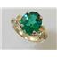 10K, 14K or 18K Gold Angel Ring, Russian Nanocrystal Emerald, R154