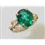 10K, 14K or 18K Gold Angel Ring, Russian Nanocrystal Emerald, R154