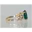 10K, 14K or 18K Gold Angel Ring, Russian Nanocrystal Emerald, R154