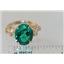 10K, 14K or 18K Gold Angel Ring, Russian Nanocrystal Emerald, R154