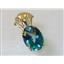 P050, Neptune Garden Topaz 14k Gold Pendant