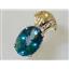 P050, Neptune Garden Topaz 14k Gold Pendant