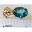 P050, Neptune Garden Topaz 14k Gold Pendant