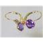 14k Gold Leverback Earrings, Amethyst, E011