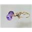 14k Gold Leverback Earrings, Amethyst, E011
