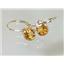14k Gold Leverback Earrings, Citrine, E011