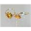 14k Gold Leverback Earrings, Citrine, E011