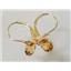 14k Gold Leverback Earrings, Citrine, E011