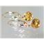 14k Gold Leverback Earrings, Citrine, E011