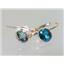 14k Gold Leverback Earrings, London Blue Topaz, E011