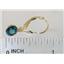 14k Gold Leverback Earrings, London Blue Topaz, E011