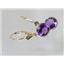 14k Gold Leverback Earrings, Amethyst, E111
