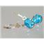 14k Gold Leverback Earrings, Swiss Blue Topaz, E111