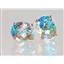 14k Gold Post Earrings, Mercury Mist Topaz, E102