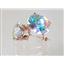 14k Gold Post Earrings, Mercury Mist Topaz, E102