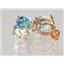 14k Gold Post Earrings, Mercury Mist Topaz, E102