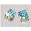 14k Gold Post Earrings, Mercury Mist Topaz, E102