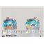 14k Gold Post Earrings, Mercury Mist Topaz, E102