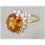 10K, 14K or 18K Gold Ladies Ring, Citrine, R283