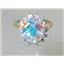 10K, 14K or 18K Gold Ladies Ring, Mercury Mist Topaz, R283