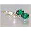 14k Gold Leverback Earrings, Russian Nanocrystal Emerald, E007