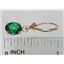 14k Gold Leverback Earrings, Russian Nanocrystal Emerald, E007