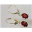 14k Gold Leverback Earrings, Mozambique Garnet, E007