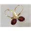 14k Gold Leverback Earrings, Mozambique Garnet, E007