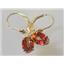 14k Gold Leverback Earrings, Twilight Fire Topaz, E007