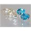 14k Gold Leverback Earrings, Swiss Blue Topaz, E007