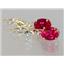 14k Gold Leverback Earrings, Created Ruby, E007