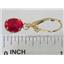 14k Gold Leverback Earrings, Created Ruby, E007