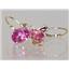 14k Gold Leverback Earrings, Pure Pink Topaz, E007
