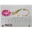 14k Gold Leverback Earrings, Pure Pink Topaz, E007
