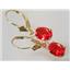 14k Gold Leverback Earrings, Created Padparadscha Sapphire, E007