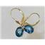 14k Gold Leverback Earrings, Neptune Garden Topaz, E007