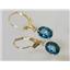 14k Gold Leverback Earrings, Neptune Garden Topaz, E007