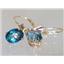 14k Gold Leverback Earrings, Neptune Garden Topaz, E007
