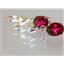 14k Gold Leverback Earrings, Crimson Topaz, E007