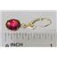 14k Gold Leverback Earrings, Crimson Topaz, E007