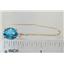14k Gold Threader Earrings, Swiss Blue Topaz, E103
